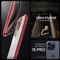 Spigen iPhone 15 Pro case cover Ultra Hybrid - Deep Red